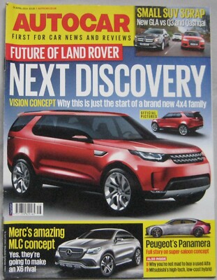 Autocar magazine 16 April 2014 featuring Mitsubishi road test, Mercedes, Audi