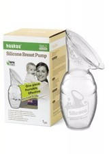 haakaa Manual Breast Pump for Breastfeeding, Silicone, Clear 4oz/100ml