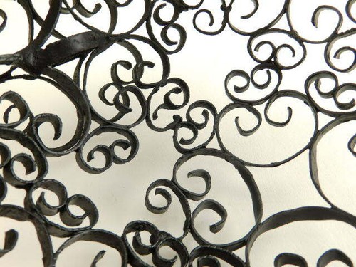 Mid Century Modern/Vintage Black Iron Bowl & Candle Holder Set Umanoff Grenada - Picture 11 of 12