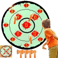 Axe Throwing Tomahawk Toss Game for Kids Foam Plastic Hatchets Tree Stump Target