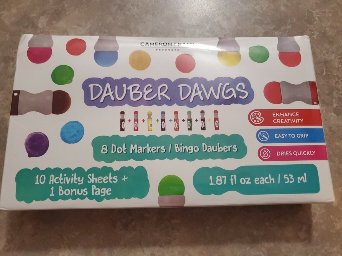 8-pack Washable Dot Markers Bingo Daubers Dabbers Dauber Dawgs Kids  Toddlers