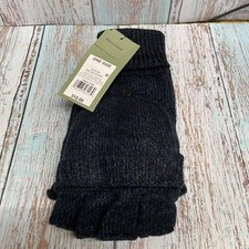 Goodfellow  Co Men's Blue Knitted Fleece Lined Gloves W/ Mitten Cover One Size