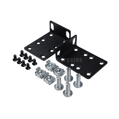 1Pair Rack Mount Bracket Kit Ears for Cisco SG100-24 SG200-18 SG200-26 SG200-26P