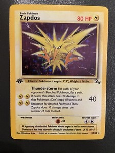 Zapdos Pokemon Card 1st Edition | eBay Zapdos Pokemon Card 1st Edition | eBay