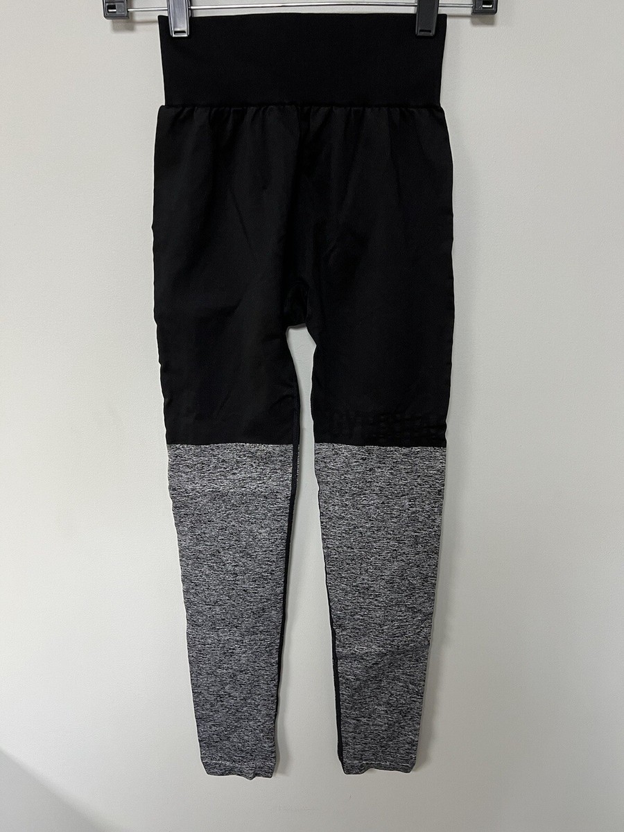 Black Leggings Two Tone Leggings Gymshark GYMSHARK Womens Seamless