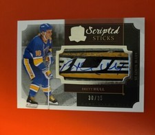 2013-14 Brett Hull Upper Deck The Cup Auto Scripted Sticks #30/35