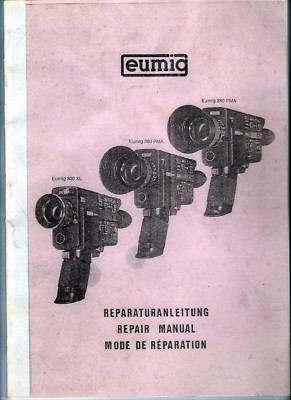 Eumig 830XL, 860 PMA, 880 PMA Official Repair Manual - English HI RES PDF ON CD