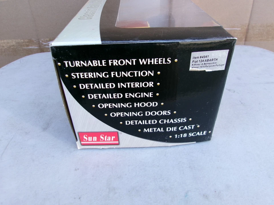 1:18 ЛИТЫЕ МОДЕЛИ FIAT 124 ABARTH 1974 ГРАН-ПРИ ПОРТУГАЛИИ SUNSTAR - Изображение 4 из 4