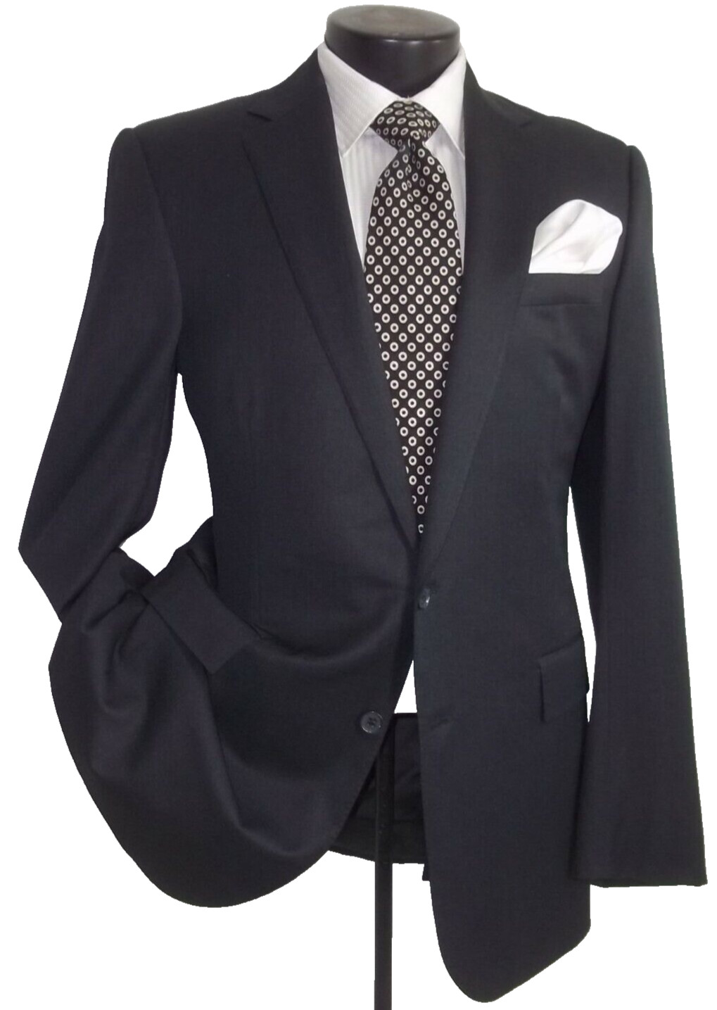 ( Black Label, Ralph Lauren Solid Gray 2Button Si… - image 2