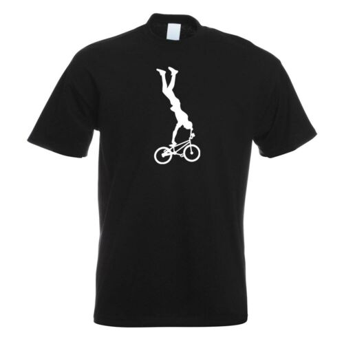 BMX Freestyle Fahrer Figur T-Shirt Motiv bedruckt Funshirt Design Print - Bild 1 von 19