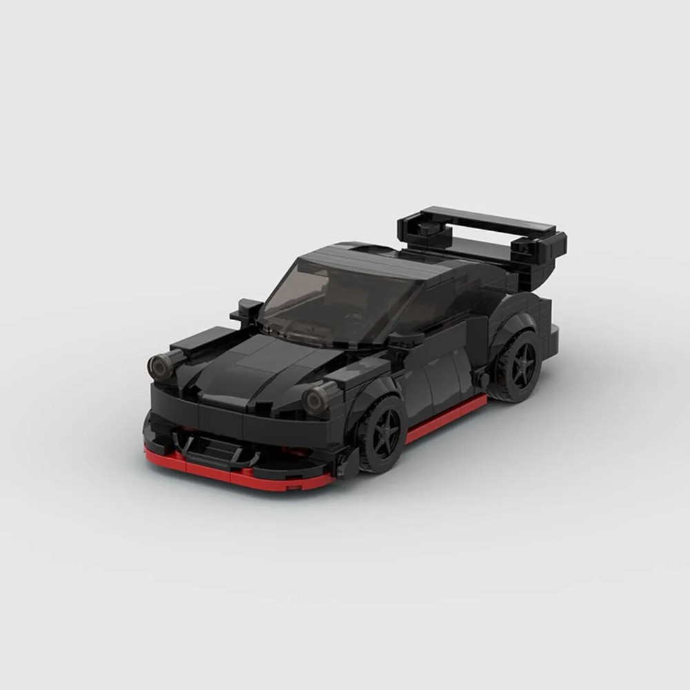 MOC Bricks Porsche 911 RWB Widebody Black Racing model Sports Car