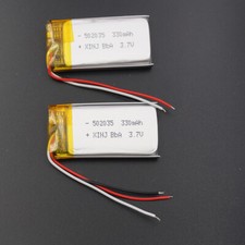 2pcs 3.7v 330mah 1.221Wh Li Lipo Battery 502035 3-Wires Thermistor For GPS Mp4