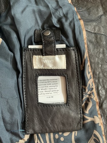 Gilet con borchie in pelle nera June Wear nuovo con etichetta taglia XS $ 199 - Foto 7 di 8