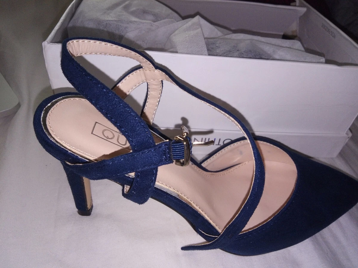 Navy mid best sale heel