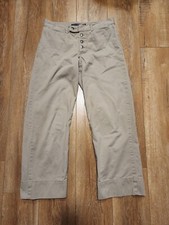 Vtg Ralph Lauren Sport Women s Size 6 Tan Khaki Cropped Pants Jeans Button Front