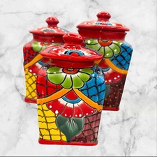 Juego de 3 cocina Talavera roja extra grande