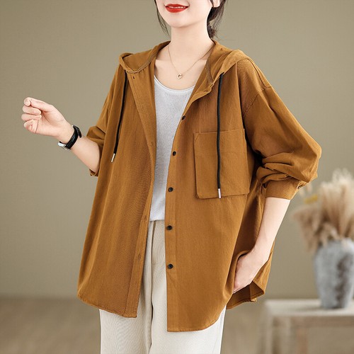 New Womens Long Sleeves Hoodie Cardigan Shirt Casual Outwear Coat Jacket Tops - Picture 4 of 10