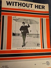 Harry Nilsson Without Her Sheet Music Rock Music 1968 SM1