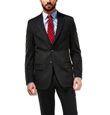 NWT Haggar Mens Suit Coat Blazer Travel Performance Tailored Fit Charcoal New