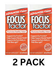 2 Pack Focus Factor Advanced Vision, 60 Capsu...