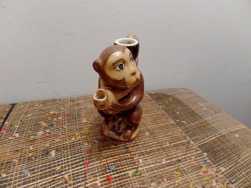 Vintage Rare Figural Three 3 Monkey Teapot Pitcher Baby Monkeys - Picture 2 of 8