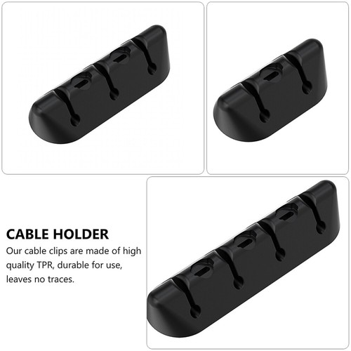 3pcs Home Magnetic Cable Holders Desk Wire Clips Organizers Managements - Photo 2/12