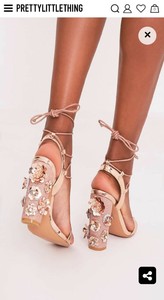 clear open toe stiletto heels