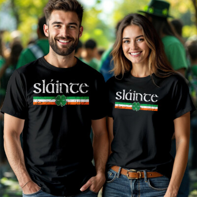 Mens Womens Sl�inte Irish Funny St. Patricks Day T-Shirts Tee Irish Parade #STPD