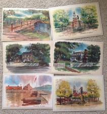 Vintage Bicentennial U.S. Laminated Plastic Patriotic Placemats Set of 6