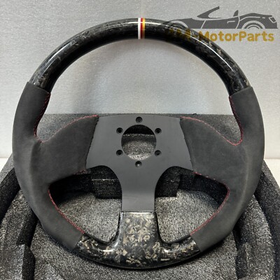 Forged Carbon Fiber Alacantara Steering Wheel Fit for  MoMo