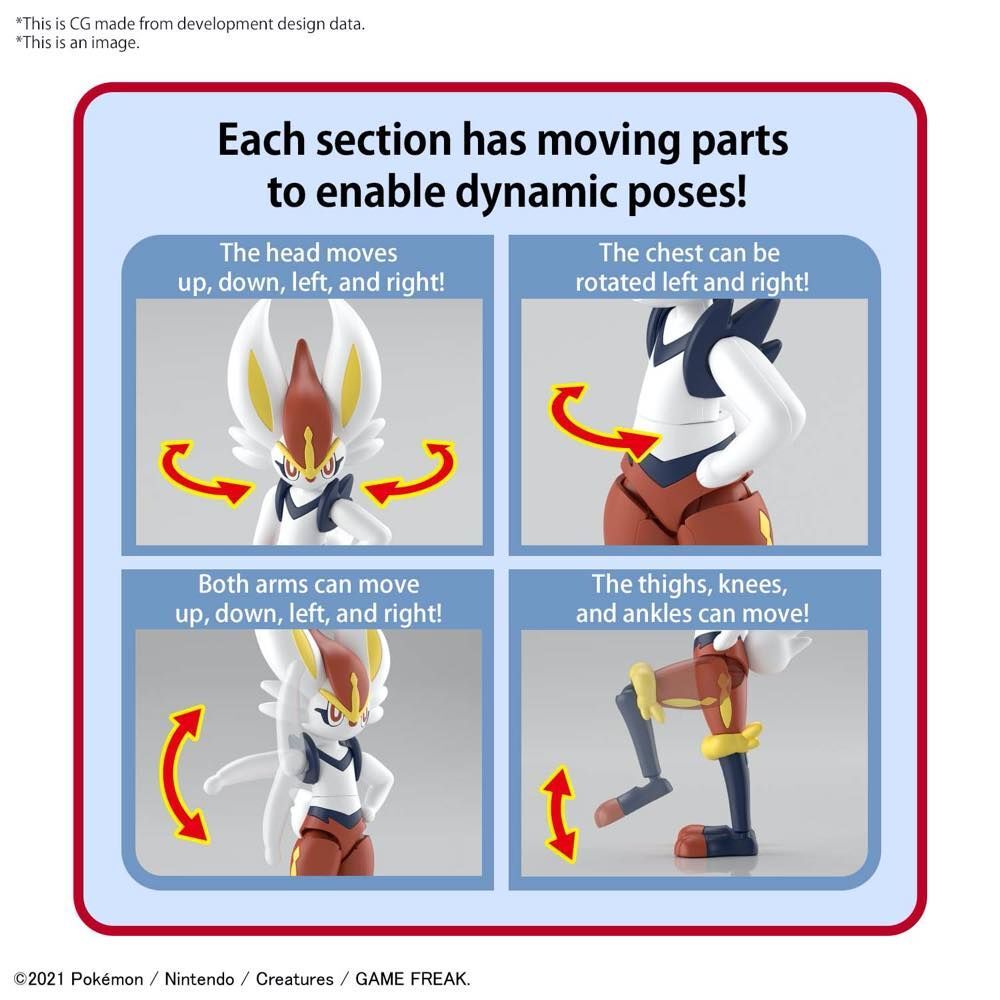 Bandai Pokemon 050 Cinderace (Aceburn) Model Kit USA IN