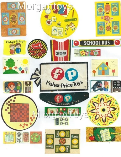 Vintage FISHER-PRICE ACCESSORIES REPLACEMENT LITHOS Little People Play Family