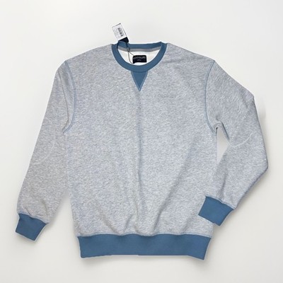 Goodlife Micro Terry Colorblock Sweatshirt Men s Medium Gray Blue Crewneck NWT
