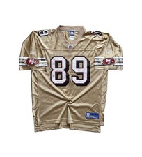Vintage 2000’s San Francisco 49ers Tai Streets Rare Gold Jersey Sz L NFL Reebok