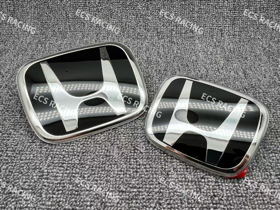 Emblema de direção traseira dianteira preta 3 peças Jdm para Fit Jazz 2009-2013 - Imagem 3 de 4