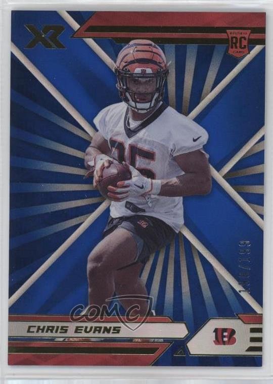 2021 Panini XR Rookies Blue 196/199 Chris Evans #196 Rookie RC 0w8