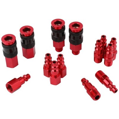 Durable 14-Piece Air Compressor Accessories Kit - Quick Connect Couplers Inside