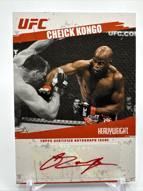 Cheick Kongo 2009 Round 2 Red Ink Auto 24/25 UFC- 3006