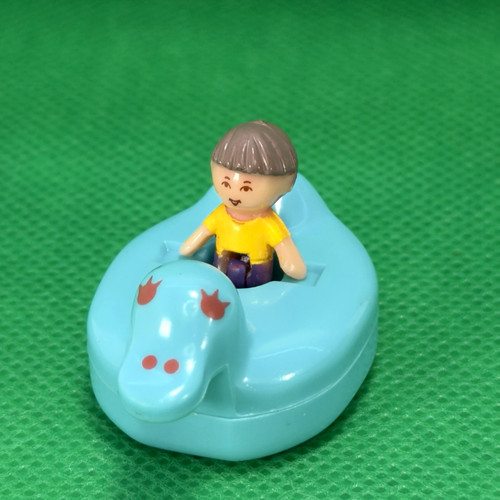 Polly Pocket Bluebird 1990 Bath Time Soap Dish Blue Duck Float Titch Figure