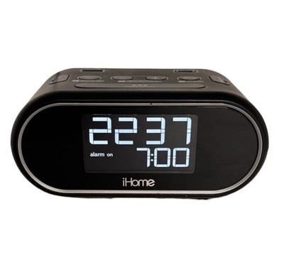 iHome HIH35 triple display alarm clock with dual USB charging, type-C port