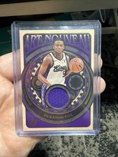 2024-25 Panini Court Kings Deaaron Fox Art Nouveau Patch #5187 S
