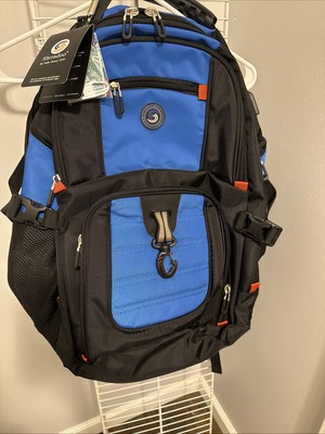 SHRRADOO NWT Extra Large 50L Travel Laptop Backpack w/USB Charging Port, Blue