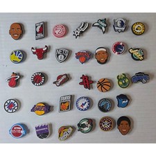 Lot of 30 NBA Basketball Croc Shoe Charms Team Logos Unbranded New No Package