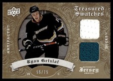 2008-09 Artifacts Treasured Swatches Dual Gold Ryan Getzlaf 55/75 Anaheim Ducks