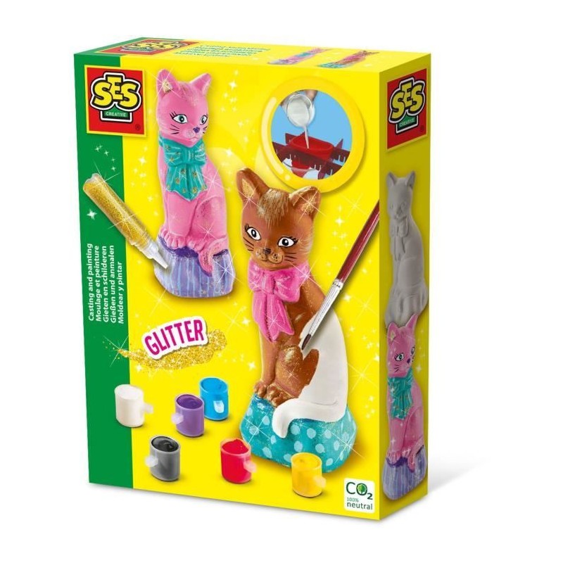 Moulage et peinture Chat SES CREATIVE activite mercredi apres-midi