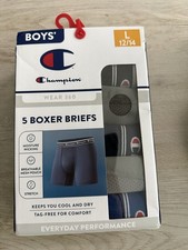 Champion Boys Boxer Briefs Large, 5-Pack, L