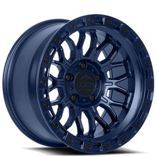 17x9 Lock Off-road Wheels Combat Matte Blue Rims 4pcs A1
