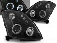 Scheinwerfer Paar Suzuki Swift 05-10 Angel Eyes Schwarz