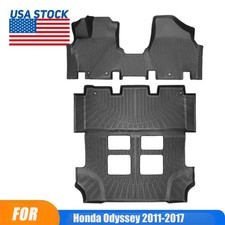 Custom Floor Mats 3 Row Liners Set For Honda Odyssey Tpe All-weather 11-16 17 Custom Floor Mats 3 Row Liners Set For Honda Odyssey Tpe All-weather 11-16 17