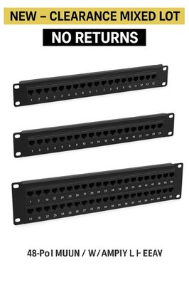 Mixed Lot | RJ45 Patch Panel | Feed-Through Coupler | Clearance Bulk Pack 9 Pcs